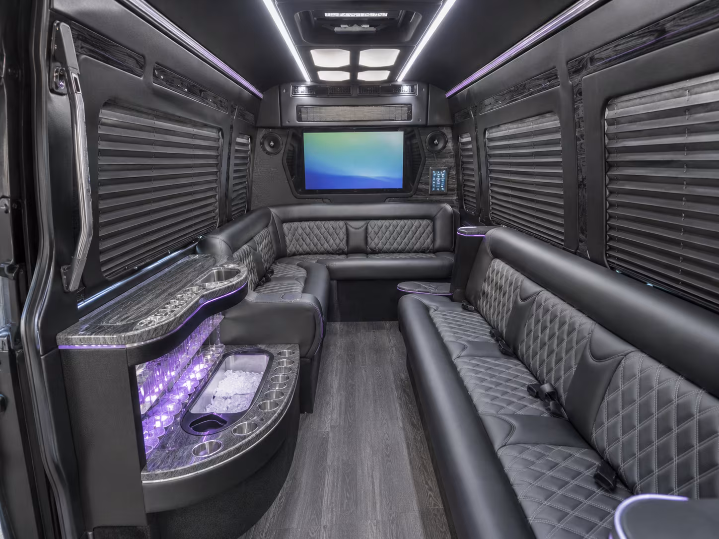 georgetown 28 passenger party bus interior