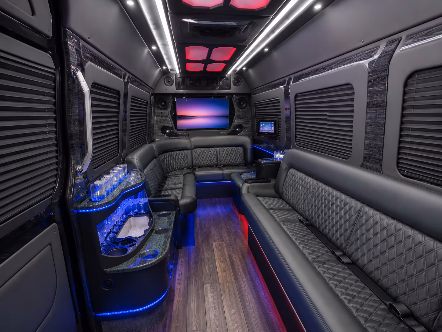 georgetown 50 passenger party bus interior